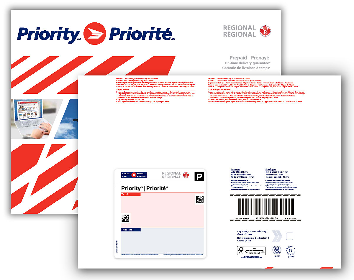 Canada Post Priority Mail  Priority Mail International - Canada